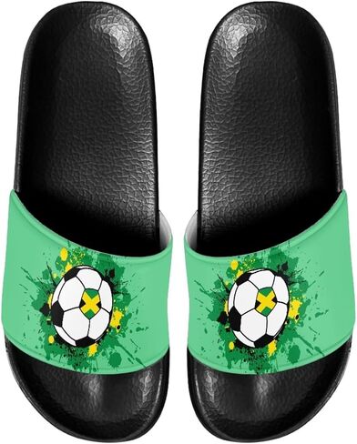 Forchrinse Jamaican Flag Mens Womens Slide Sandals Indoor Outdoor Sandals Slippers Lightweight Soft Shower Slippers in Kuwait