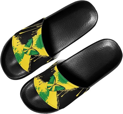 Forchrinse Jamaican Flag Mens Womens Slide Sandals Indoor Outdoor Sandals Slippers Lightweight Soft Shower Slippers in Kuwait