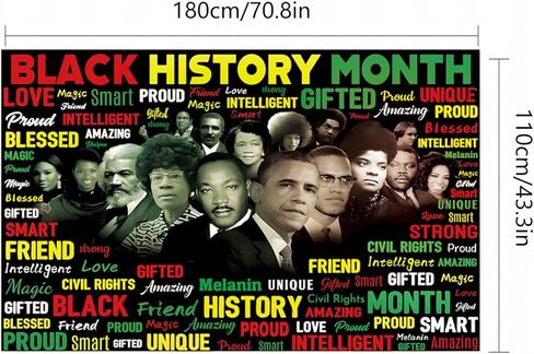 خلفية شهر التاريخ الأسود ، احتفال أمريكي من أصل أفريقي لافتة كبيرة 70.8x43.3 بوصة ، فبراير العطل الأسود كبرياء صورة مستوحاة من أفريقيا الخلفية لزخارف التاريخ الأسود in Kuwait