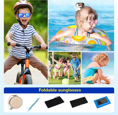 Kids Sunglasses for Boys Girls Children Polarized Sunglasses with Strap UV400 Protection Toddler Infant Sun Glasses in Saudi Arabia