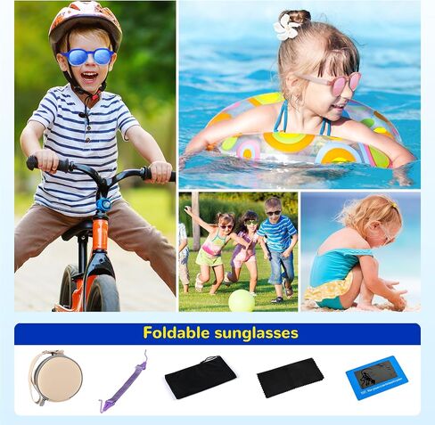 Kids Sunglasses for Boys Girls Children Polarized Sunglasses with Strap UV400 Protection Toddler Infant Sun Glasses in Saudi Arabia