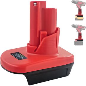 Battery Adapter for Milwaukee 12V M12, for DeWalt 20V & for Milwaukee M18 18V Lithium Battery Convert to for Milwaukee M12 12V Battery, for Milwaukee M12 12V Power Tool