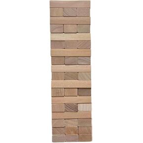 Gaming Stacking Wooden Blocks Stacking Tumbling Tower, 54PCS Wooden Stacking Game for Kids Teens - Pine Stack Timber Board Game with 4 Dice Set