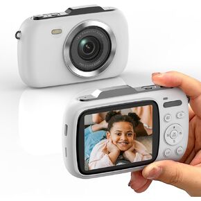 Digital Camera Kids 4K Video 64MP Photography Camera, Compact 18X Zoom Point and Shoot Camera, Autofocus Vlogging Mini Camera, 2.8'' Screen Camera with Flash for Teens Boys Girls Outdoor Travel