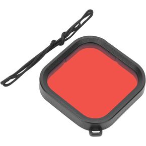 Camera Lens Diving Filter for 8, Snorkel Underwater Filter Camera Lens Dive Filter Waterproof Camera Accessories (Red)