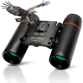 30x60 Compact Binoculars, Bird Watching Binoculars for Adults and Children, High Power Mini Pocket Binoculars for Bird Watching, Hunting, Concerts, Theatre, Travel, Sightseeing