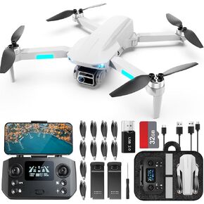 HHD Drone with 4K Camera for Adults Beginner,52-Min Max Flight Time,10000 Feet Control Range,249g Foldable FPV RC Quadcopter,Smart Return Home,5G Transmission,Brushless Motor, Wind Resistance(White)