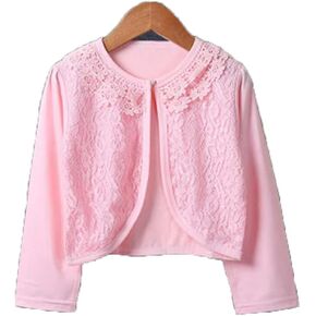 CONGMI Little Girls' Long Short Sleeve Lace Bolero Cardigan Shrug Dress Cover up 2-11 Years