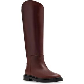 Steve Madden Women's Gaige Knee High Boot, Black Leather, 8.5