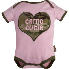 TC Tiny Trooper Baby “Camo Cutie" Bodysuit Pink and Multicam Camo (3-6 Months)