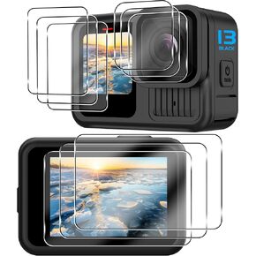 9PCS Screen Protector for Go Pro Hero 13 Black,Ultra Clear Tempered Glass Screen Protector Tempered Glass Screen Cover Only for Hero 13 Black,HD 9H Hardness,Scratch Resistant Accessories