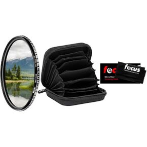 NiSi 95mm True Color Pro Nano CPL Circular Polarizing Filter Bundle with Hard-Shell Filter Case and Microfiber Cleaning Cloth (3 Items)