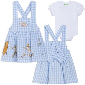 Wizard of Oz Matching Family T-Shirt and Gingham Dress Outfit Set Newborn to Little Kid Sizes (Newborn - 7-8)