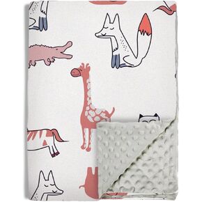 Baby Blanket for Girls with Dotted Backing - Premium Quality Super Soft Minky Blanket - 30x40 Inches