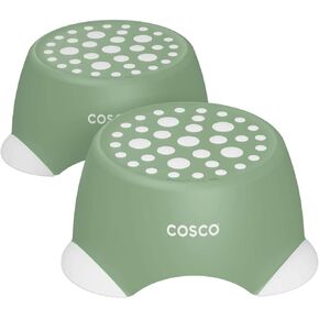 COSCO 11908GRN2E Kids Stool, One-Step, Green, 2