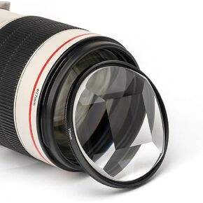 Fractal Filter Quadriprism 77Mm Rotatable Filter Photography Camera Fractal Special Effects Filter Prism (4+1 Special Effects Filter)
