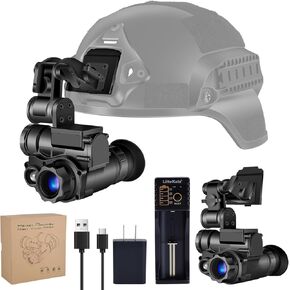 Night Vision Goggles, Tactical Night Vision Monocular, Head Mounted Infrared NVG, Gift for Men Him, 1080P HD with 6X Digital Zoom for 100% Darkness, Hunting Outdoor Surveillance Camping