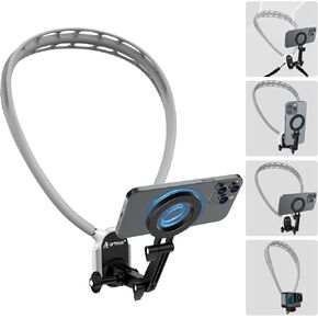Artman Magnetic Neck Mount for Phones, Hands-Free Phone Holder for Recording, Adjustable Chest Mount for GoPro DJI Insta360, POV Phone Holder Compatible with iPhone 16 15 14 13 12 Series and Android