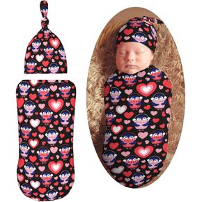 Magic Mushroom Newborn Swaddle Blankets Hat Sets Soft Baby Receiving Blanket Swaddle Sack for Baby Shower Infant Boy Girl Gift