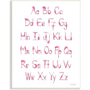 Stupell Industries Flamingo Shaped Letters Alphabet Pink Typography Design, Design by Amelie Legault