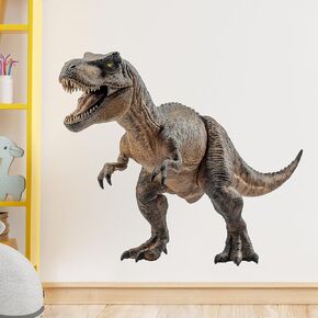 Lifelike Tyrannosaurus Rex Wall Sticker Animal Dinosaur Nursery Wall Decal for Kid Boy Baby Removable Peel and Stick Wall Art Home Decor Decoration for Classroom Preschool Living Room Bedroom