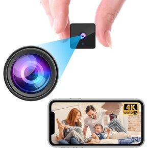 Wireless WiFi 4K Camera,Upgrade 4K,1800mAh Battery Powered,WiFi Wireless Nanny Cam Home Security Camera Tiny Office Secret Surveillance Cam with 100 Days Standby AI Human Detection Auto Night Vision