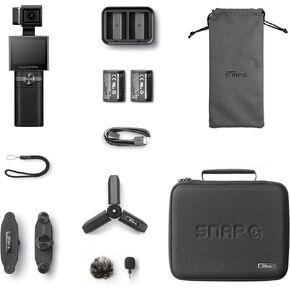THINKWARE SNAP-G Plus Vlogging Camera Prime Package | Handheld 3-Axis Gimbal Video Camera for YouTube | 4K Camera for Vlogging | 60FPS, Wide Angle, LCD Touchscreen, Replaceable Battery, WiFi AI Track