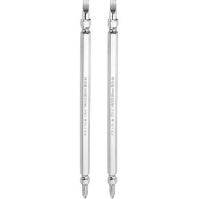 HARFINGTON 2pcs Magnetic Double Ended Screwdriver Bit 6mm PH2/SL6 6"/150mm 1/4" Hex Shank CR-V Steel Phillips Cross Slotted Flat Screw Driver Bit for Power Screwdriver Impact Drill Tool