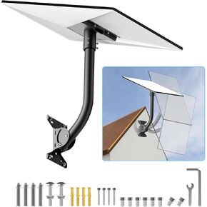 Adjustable Starlink Gen 3 Mount - Starlink Pole Mount with Gen 3 Pipe Adapter, Starlink Wall Mount, Starlink Mounting Kit, Compatible with V3 Starlink Standard Dish