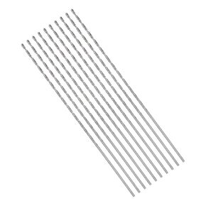 Extra Long Twist Drill Bits, 1.5mm Cutting Diameter 0.06" Shank 4.7" Length, High-Speed Steel Jobber Bit Set (Applications: for Metal Wood Plastic), 10-Pieces