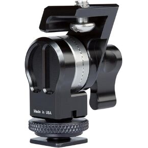 ProMediaGear BLS3 Rosette Machined Aluminum Adapter with 1/4-20 Top and Female Bottom Mount, Cold Shoe Mount, 10 lbs Capacity