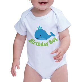 Custom Party Shop Baby Boy's Whale Birthday Boy Onepiece