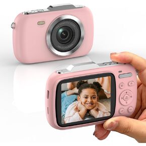 Digital Camera Kids 4K Video 64MP Photography Camera, Compact 18X Zoom Point and Shoot Camera, Autofocus Vlogging Mini Camera, 2.8'' Screen Camera with Flash for Teens Boys Girls Outdoor Travel