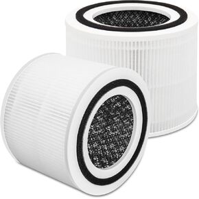 3-in-1 True HEPA Replacement Filter Compatible with Puro Air 240 Puri-fier, HP-14 True HEPA Replacement Filter with Activated Carbon Filter, 3-Stage Filtration 2 Pack White