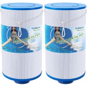 TOREAD Spa Filter Replaces Watkins 303279, FC-2402, PFF42TC-P4, 78460, Lifesmart, Freeflow, AquaTerra Hot Tub Filters, 1 1/2" MPT Thread Fine Thread, 2 Pack