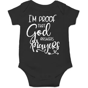 CBTwear I’m Proof That God Answers Prayers - Baby Clothes - Funny Newborn Bodysuit Outfits for Boys and Girls