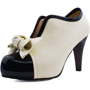 MFairy Fashion Classic Platform Pumps for Women with Bowties Sexy High Heeled Slip on Shoes
