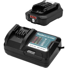 Battery Replace Makita BL1016 BL1021B BL1041B, Charger Replace for DC10WD DC10SB DC10WC, Compatible Makita 12V CXT Battery, Replace Makita 12 Volt Batteries and Charger, 12V 2.0Ah