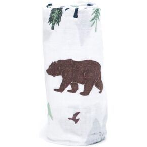 SARANONI Swaddle Blanket with Giraffe, Elephant, Zebra & Rhino Designed Muslin Swaddle Blankets (The Savannah)