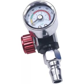 1/4" Spray Paint Gun-Pressure Regulator with Gauge Easy to Install for Air Tools
