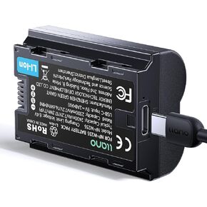 llano NP-W235 Camera Battery with USB-C Port, 2400mAh High-Capacity Rechargeable Li-Ion Battery Compatible with Fujifilm X-T5, X-T4, VG-XT4, X-S20, GFX50S II, GFX100S, X-H2, X-H2S - Black