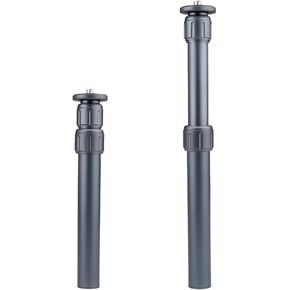 Tripod Center Column Extension Camera Mount Extender 25mm Tube Diameter Three Sections Heightened Telescopic Fittings 3/8 Interface Universal Aluminum Alloy Extension Pole