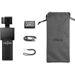 THINKWARE SNAP-G Plus Vlogging Camera | Handheld 3-Axis Gimbal Video Camera for YouTube | 4K Camera for Vlogging | 60FPS, Wide Angle, LCD Touchscreen, Replaceable Battery, WiFi AI Track
