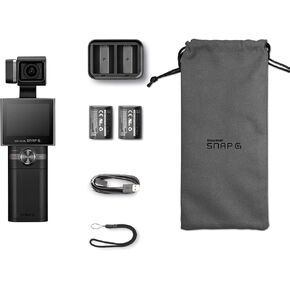 THINKWARE SNAP-G Plus Vlogging Camera Prime Package| Handheld 3-Axis Gimbal Video Camera for YouTube | 4K Camera for Vlogging | 60FPS, Wide Angle, LCD Touchscreen, Replaceable Battery, WiFi AI Track