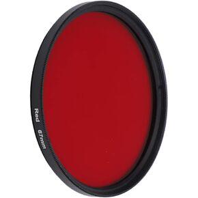 Threaded Camera Lens Filter Full Red Color Filter for Nikon Lens (58mm)