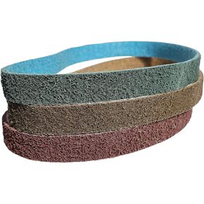 3 Pack 1-1/2 X 30 Inch Coarse, Medium, and Fine Grits Assortment Non Woven Surface Conditioning Sanding Belts for Pipe Tube Polisher Sander Metal Pole and Metal Fabricators Profession Sander Belt