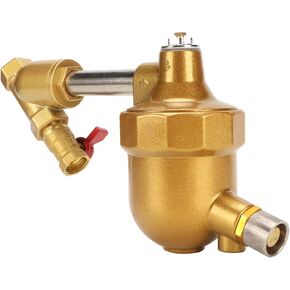 Air Compressor Drainer Valve, Aluminum Alloy Storage Tank Automatic Drainage Valve Air Receiver Automatic Drainer Drain Valve Air Compressor Flow Filter with Heavy Duty Air Compressor Brass Ball Valve