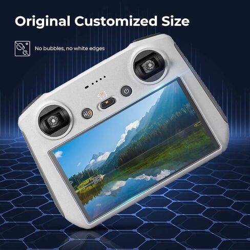 K&F Concept 2 Pack HD Tempered Glass Screen Protector Compatible With DJI Mini 3 Pro DJI RC Remote Controller Transmitter Anti-Scratch Hign Transparency 9H Hardness Protective Film in Saudi Arabia