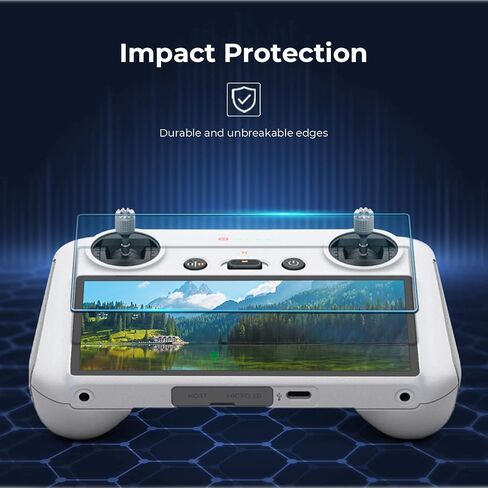 K&F Concept 2 Pack HD Tempered Glass Screen Protector Compatible With DJI Mini 3 Pro DJI RC Remote Controller Transmitter Anti-Scratch Hign Transparency 9H Hardness Protective Film in Saudi Arabia