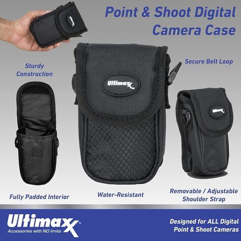 Ultimaxx Large Fully Padded Gadget Bag With Dual Buckles For Sony,Nikon, Canon, Olympus, Pentax, Panasonic, Samsung & Many More SLR Cameras & Camcorders in Saudi Arabia